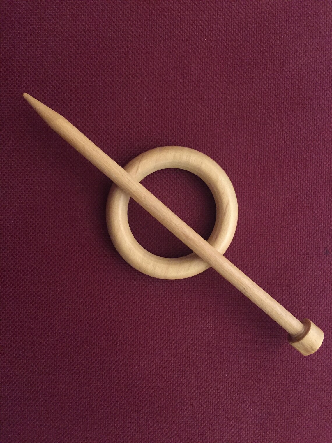 Hand Knit Alpaca Wool Cardigan: Brown Tones, Open Sweater, Wooden Brooch - Image 6